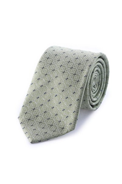 Hatemoğlu Classic Green Patterned Micro Tie
