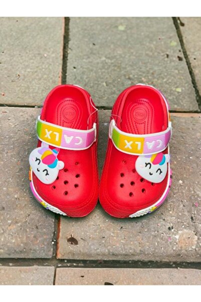 AHS Calx Red Cat Figured Children's Sandals - Non-Slip Slippers