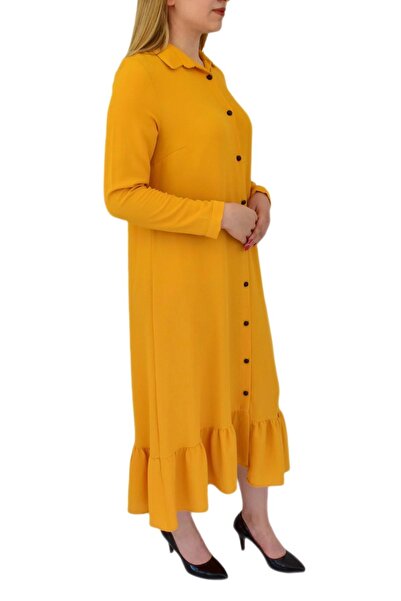 BAGLAN Kadın Sarı Elbise MNLS-09