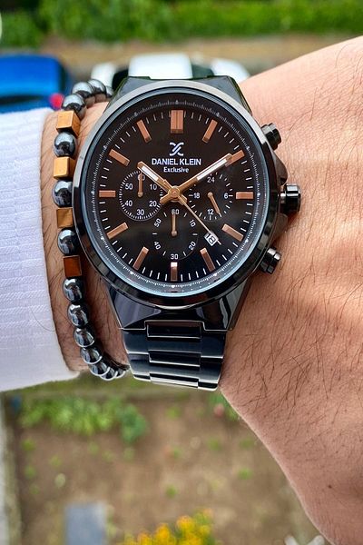 Daniel Klein Men's Wristwatch - New Season Stainless Steel Cord, 3ATM Waterproof + Bracelet Gift