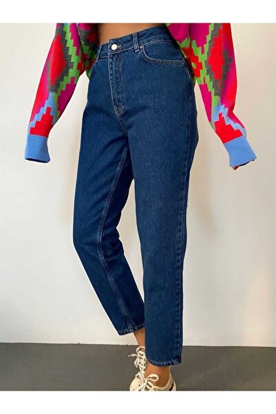 comfort jeans Magas derekú, puha tapintású kényelmes Mom Jean - Lycra Jeans