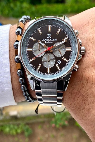 Daniel Klein New Season Stainless Steel Cord Men's Wristwatch, 3Atm Waterproof+Wristband
