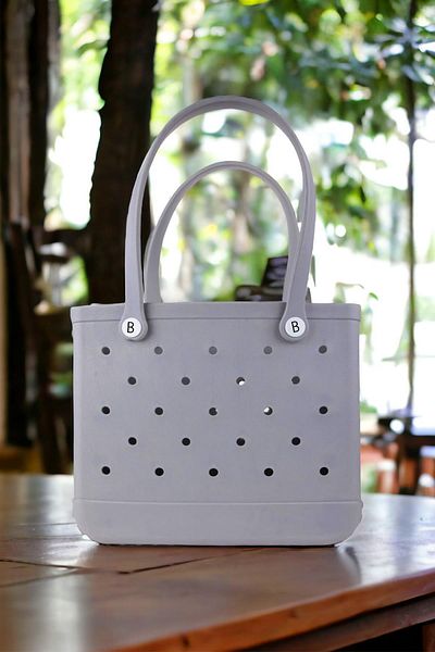 BAHELS Γκρι Eva Shoulder Beach Bag - Εισαγόμενο ιικό σχέδιο