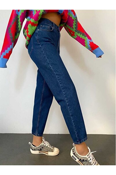 comfort jeans Magas derekú, puha tapintású kényelmes Mom Jean - Lycra Jeans