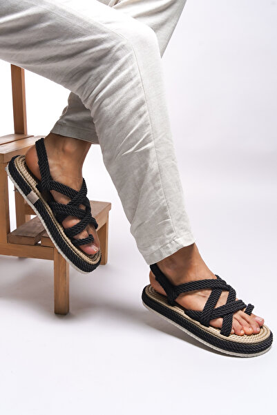 Riccon Heilrith pánské černé sandály -0012102 Model