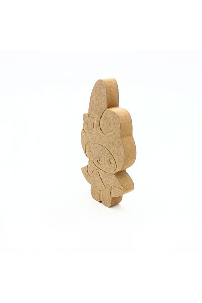 na neşeli ahşap 15 cm 18 mm Melody Vertical and Paintable Raw Wood Object - Wooden Painting Product