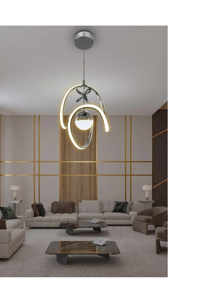 RSCOLLECTIONS Badem tek toplu modern sarkıt led avize