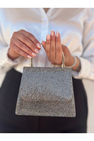 Sh Poly Γυναικείο βραδινό φόρεμα Platinum - Clutch Portfolio, Νυφικό και Αρραβώνας