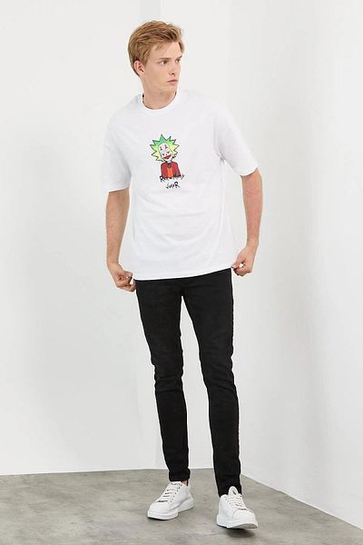 Figo Ανδρικό μπλουζάκι Oversize με στάμπα