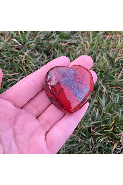 Elifsu Jewelry Kırmızı Jasper Taşı Kalp