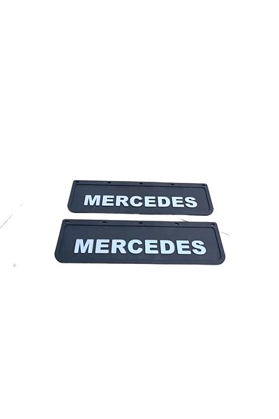 POLATLI OTO AKSESUAR Mercedes Black Writing Mudguard - 2 Pieces, Size: 60x18