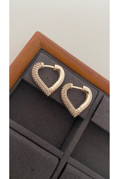 Bubbleatelier Heart earrings with Stones