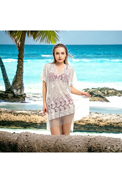 Shopiolog Straight Lace Beach Pareo με φούντες