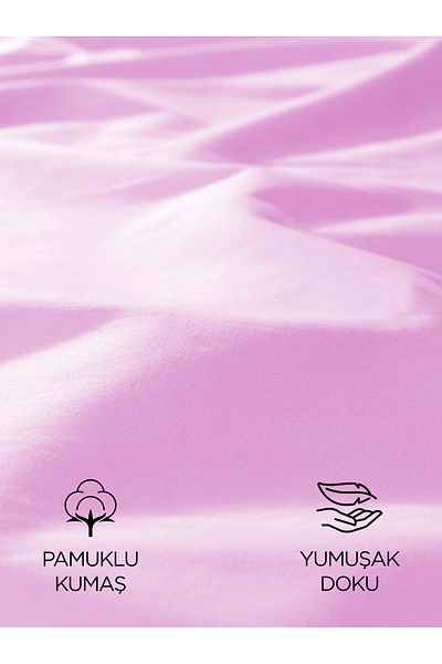 FAVORİST Pink King Size Elastic Sheet Set - 180x200, 2 Pillowcases