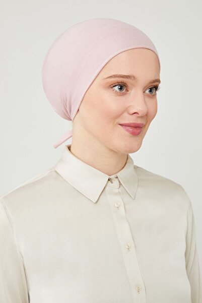 Melodi Scarf Kadın Tesettür Geniş Hacimli Büyük Kalıp Xl Bone Pudra