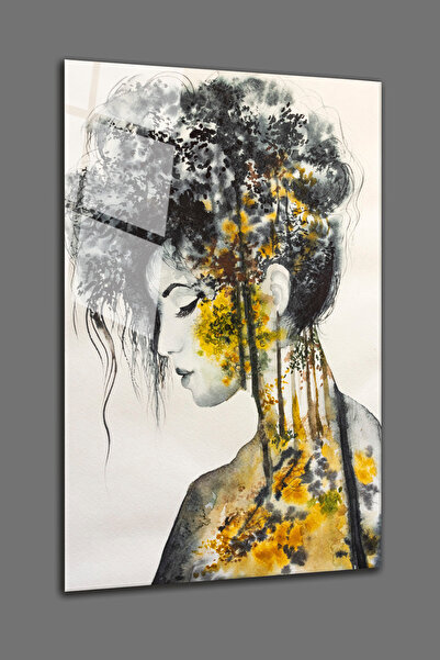 BV DEKOR ΓΥΑΛΙΝΗ ΖΩΓΡΑΦΙΚΗ ΓΙΑ ΚΟΡΙΤΣΙΑ ΜΕ ΘΕΜΑ ΦΥΛΛΙΝΑ ΦΥΤΑ ΦΘΙΝΟΠΩΡΟΥ - ΖΩΓ...