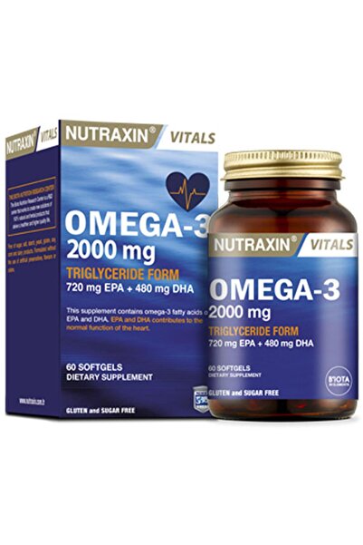Nutraxin زيت السمك أوميجا 3 - 2000 ملجم 60 كبسولة
