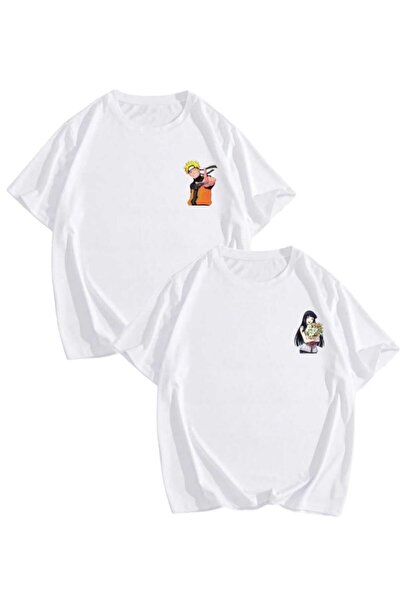 PERISENSE تي شيرت كبير الحجم مطبوع للجنسين من Naruto Hinata - مجموعة زوجين، م...