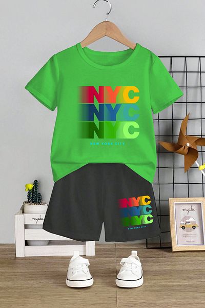 MYADA NYC New York City Printed 2-Piece Kids Set - Crew Neck 19963