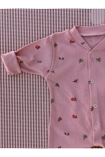 TiniMiny Kİds Tulip Patterned Footed Jumpsuit