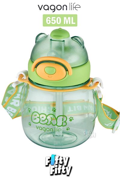 Vagonlife 720 ML Children's Water Bottle with Neck Strap and 5 Different Colors - FFVGN2026