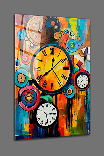 BV DEKOR TABLOU DE STICLA ABSTRACT CU DESIGN TEMATIC DE CEAS - TABLOU CU MODE...
