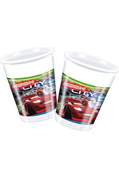 TURKUAZ PARTY Cars Neon City 8 Oz 8 Liter Plastic Cup