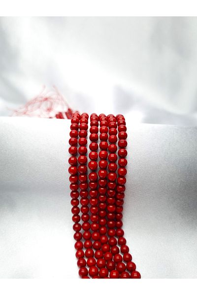 Yüksel Boncuk 5.5 mm Coral Natural Stone String