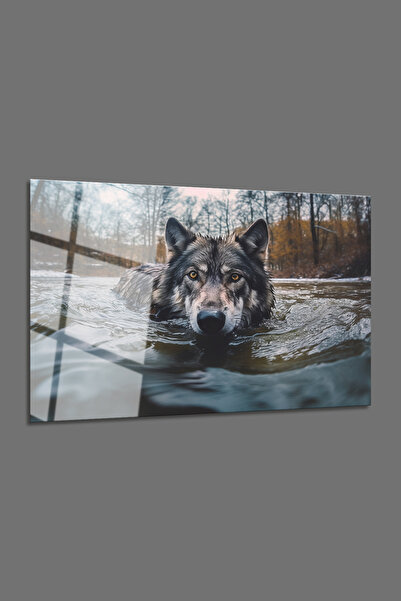 BV DEKOR ΟΡΙΖΟΝΤΙΑ ΓΥΑΛΙΝΗ ΖΩΓΡΑΦΙΚΗ ΜΕ ΘΕΜΑ ΠΛΩΤΟΥΣ ΛΥΚΕΣ-ΔΙΑΚΟΣΜΗΤΙΚΗ ΓΥΑΛΙ...