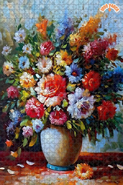 Teona Ahşap Muhteşem Buket Dekoratif Çift Katlı Çerçeveli Asılabilir Ahşap Pu...