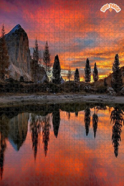 Teona Ahşap Şafak Vaktinin Renkleri Dekoratif Çift Katlı Çerçeveli Asılabilir...