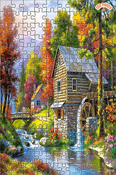 Teona Ahşap Old Sutter's Mill Dekoratif Çift Katlı Çerçeveli Asılabilir Ahşap...