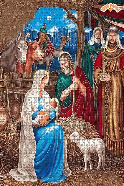 Teona Ahşap Dini Yenidoğan Dekoratif Çift Katlı Çerçeveli Asılabilir Ahşap Pu...