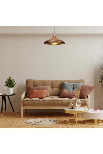 Bamyum 35cm Champion Pendelleuchte - E27 Kupferlampe