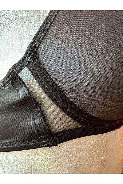 domino Supportless Tulle Detail Gathering Covered Bra
