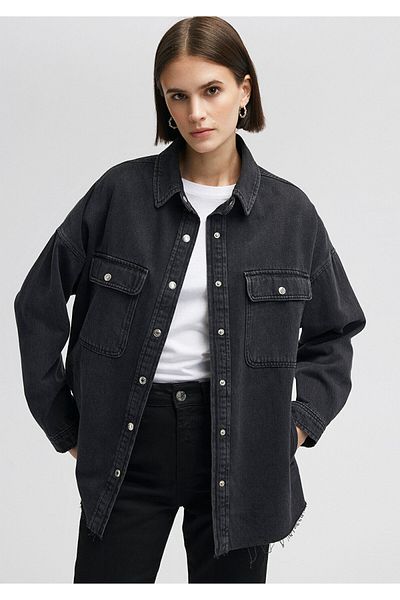 Mavi Tamara All Blue Grey Jean Shirt Boyfriend 122883-35618