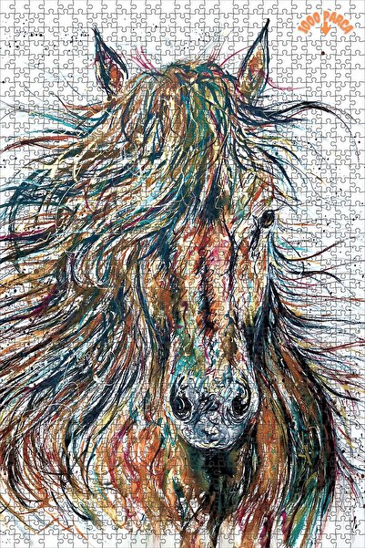 Teona Ahşap Renkli At Dekoratif Çift Katlı Çerçeveli Asılabilir Ahşap Puzzle ...