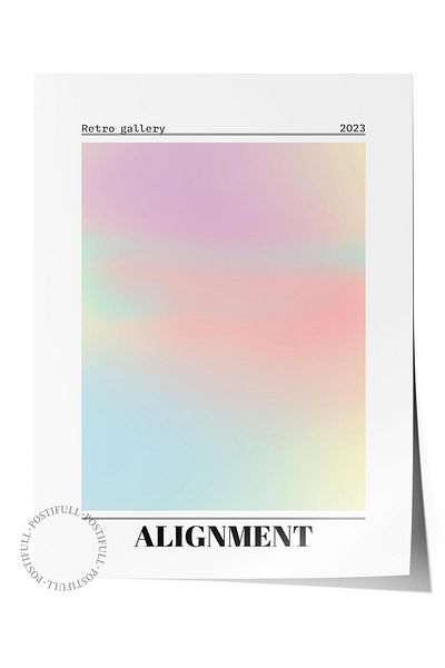 Postifull Aura Series NO:186 - Μικτή αφίσα Aura και Αγγέλου με έγχρωμο πλαίσιο