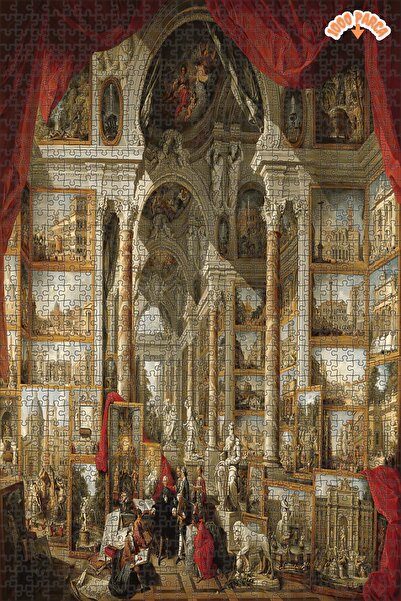 Teona Ahşap Roma Galerisi Dekoratif Çift Katlı Çerçeveli Asılabilir Ahşap Puz...