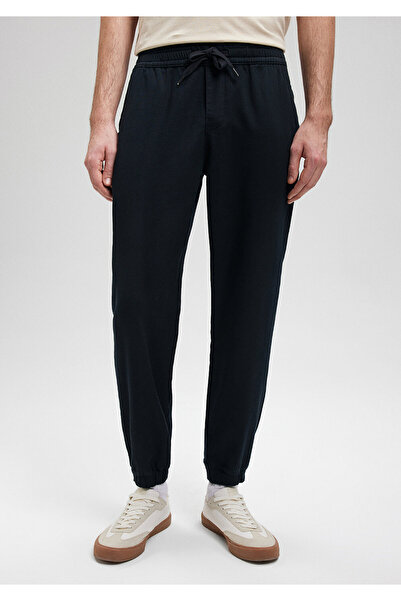 Mavi Beli Lastikli Siyah Jogger Pantolon 0010078-80022