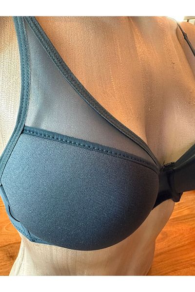domino Supportless Tulle Detail Gathering Covered Bra