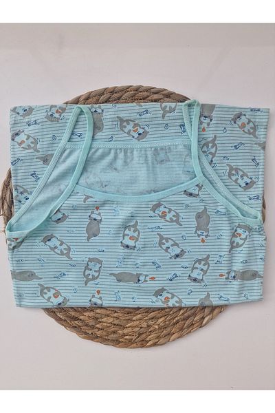 LİA Underwear Patterned Girl's Undershirt - With Rope Strap, Set of 3