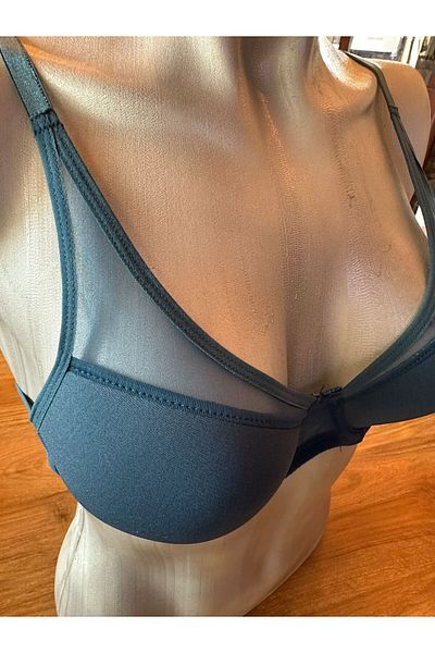 domino Supportless Tulle Detail Gathering Covered Bra