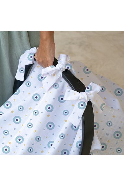 DEUX LAPINS Le Nazar - 100% Cotton Muslin Stroller Cover