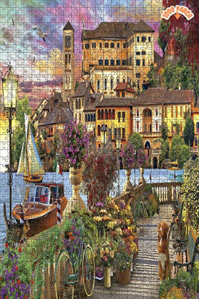 Teona Ahşap İtalya Günlükleri Dekoratif Çift Katlı Çerçeveli Asılabilir Ahşap...