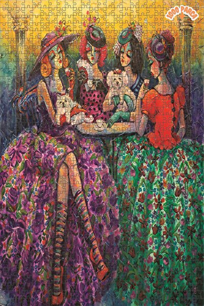 Teona Ahşap Kahve Molası Dekoratif Çift Katlı Çerçeveli Asılabilir Ahşap Puzz...