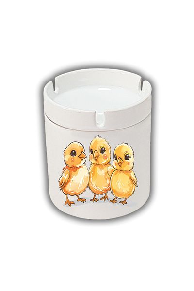 lili hediyelik Chick Printed Ceramic Ashtray Tray - Προϊόν δώρου