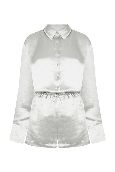AQUELLA Lowell White Satin Set