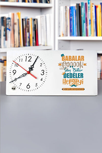 hediyemen Babalar Gününe özel babalar çok şeyi bilir dekoratif masa saati