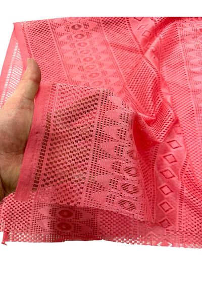 Esterella 140 Cm Patterned Tulle Piece Fabric - Knitted with Waterway Report, Single Breast